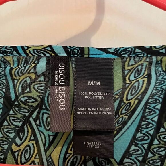 Bisou bisou tie front blouse M - Picture 3 of 3